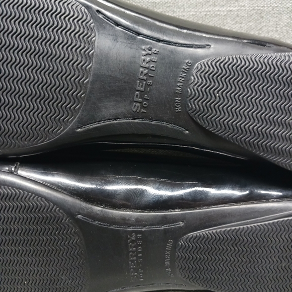 Authentic Sperry top sider brant point black patent women's size 9.5M - Picture 14 of 16